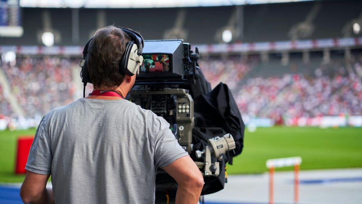 Cameraman during a live broadcast